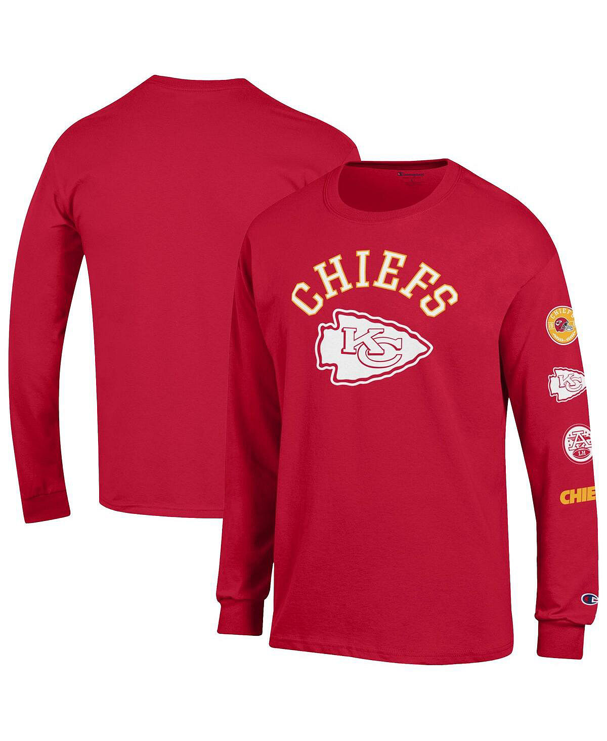 Мужская красная футболка с длинным рукавом Kansas City Chiefs Seal red