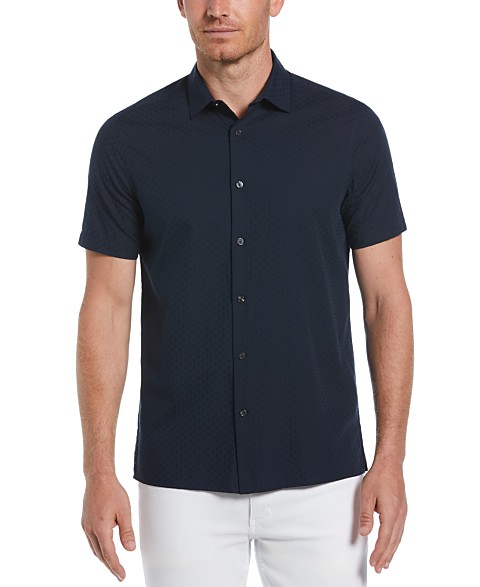Мужская рубашка Perry Ellis из ткани Добби