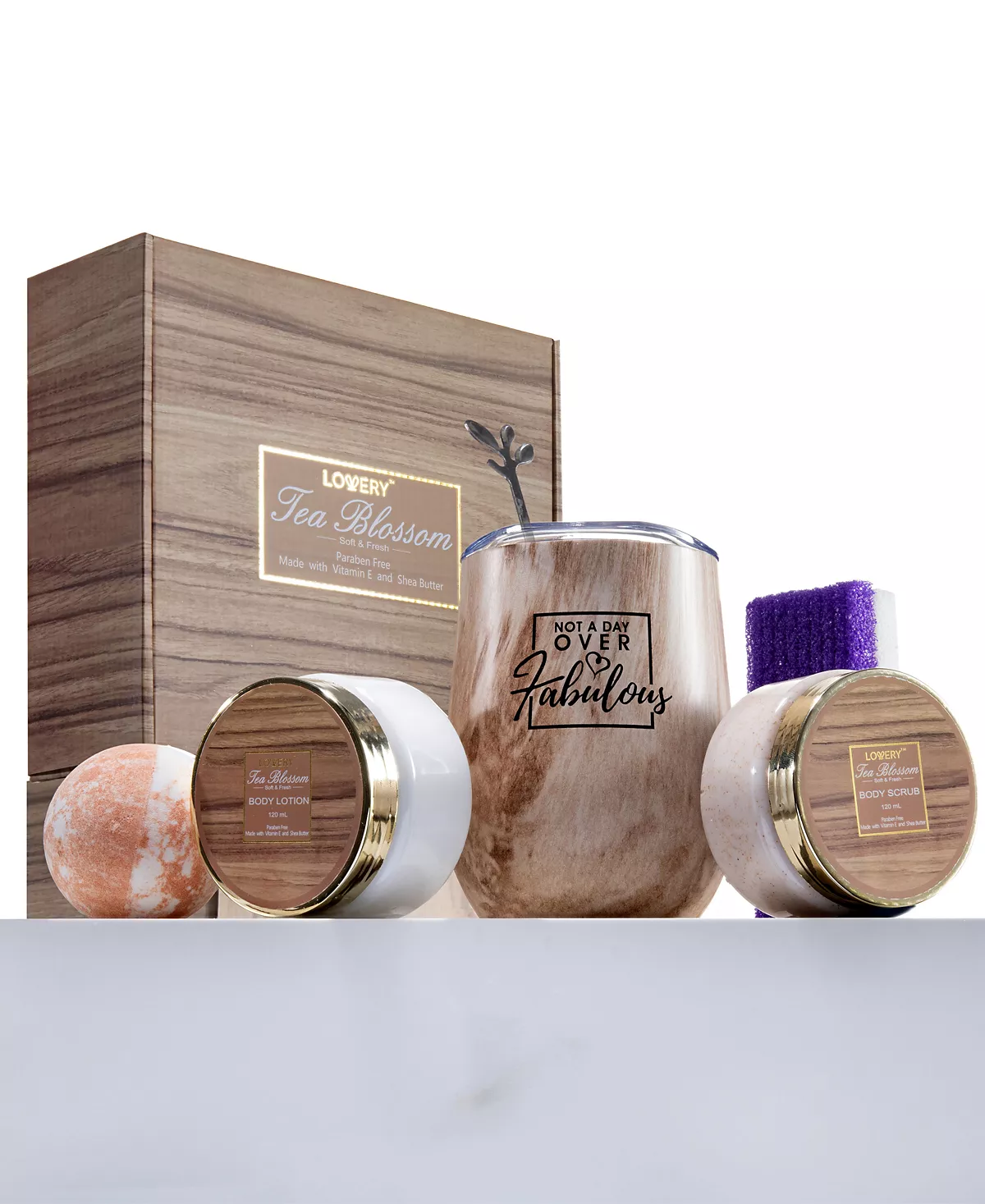 Подарки Спасибо Подарки Вдохновение Подарочная корзина Благодарность за цветы чая Подарочный набор для ухода за телом Спа-набор 8 предметов 9490₽