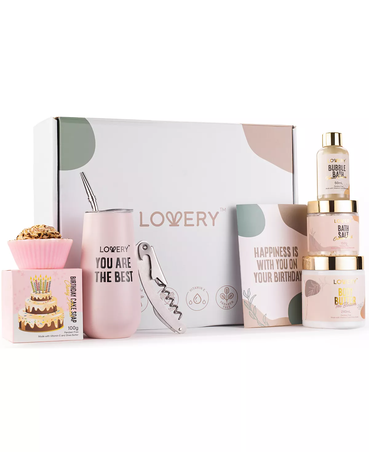 Подарки на день рождения Подарочная корзина с Днем рождения Подарочная коробка для расслабляющего Спа-салона Упаковка для ухода Подарочный набор для ухода за телом 9 предметов 11190₽