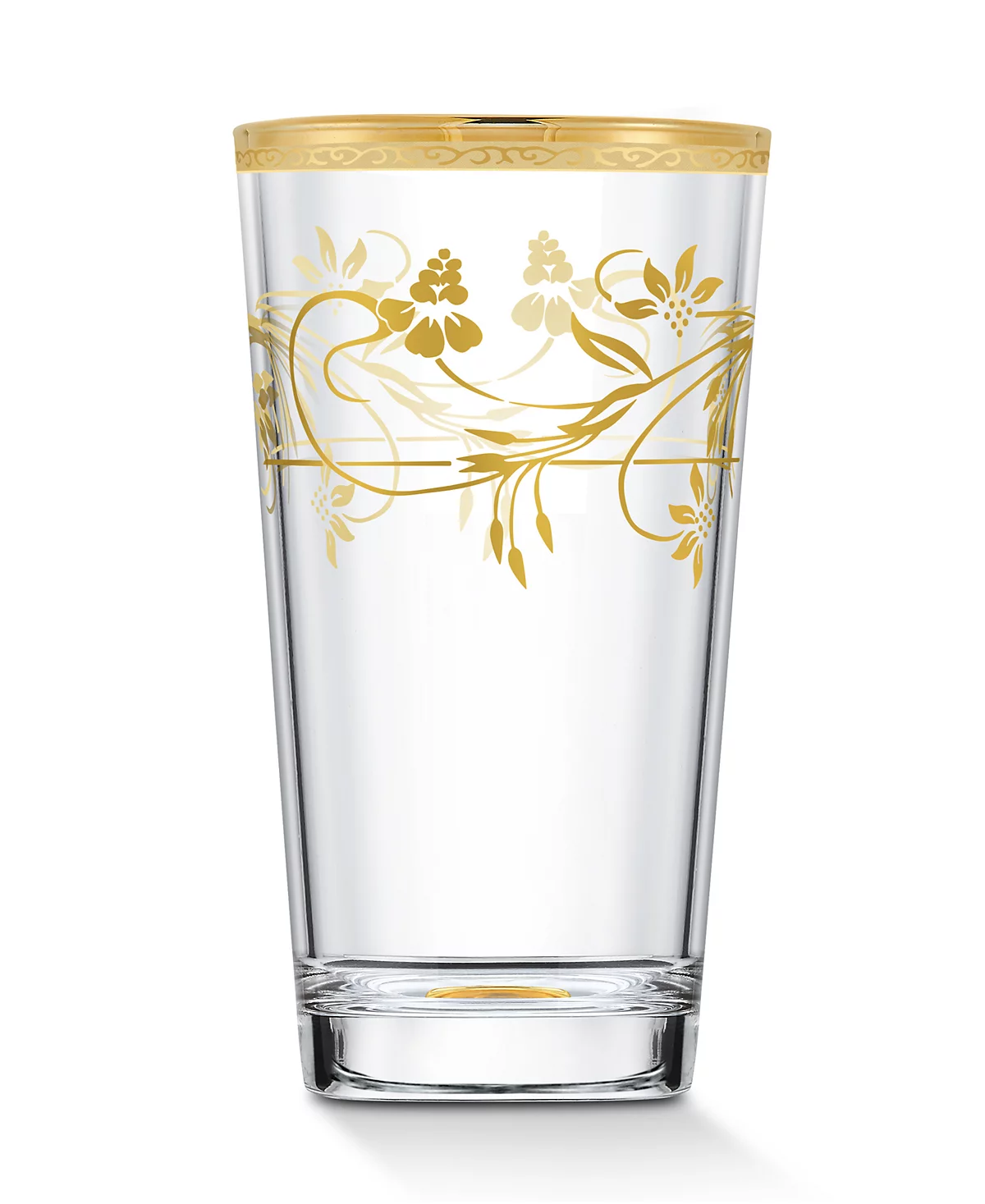 Lorren Home Trends 4 Piece Rosalia Flower High Ball Set