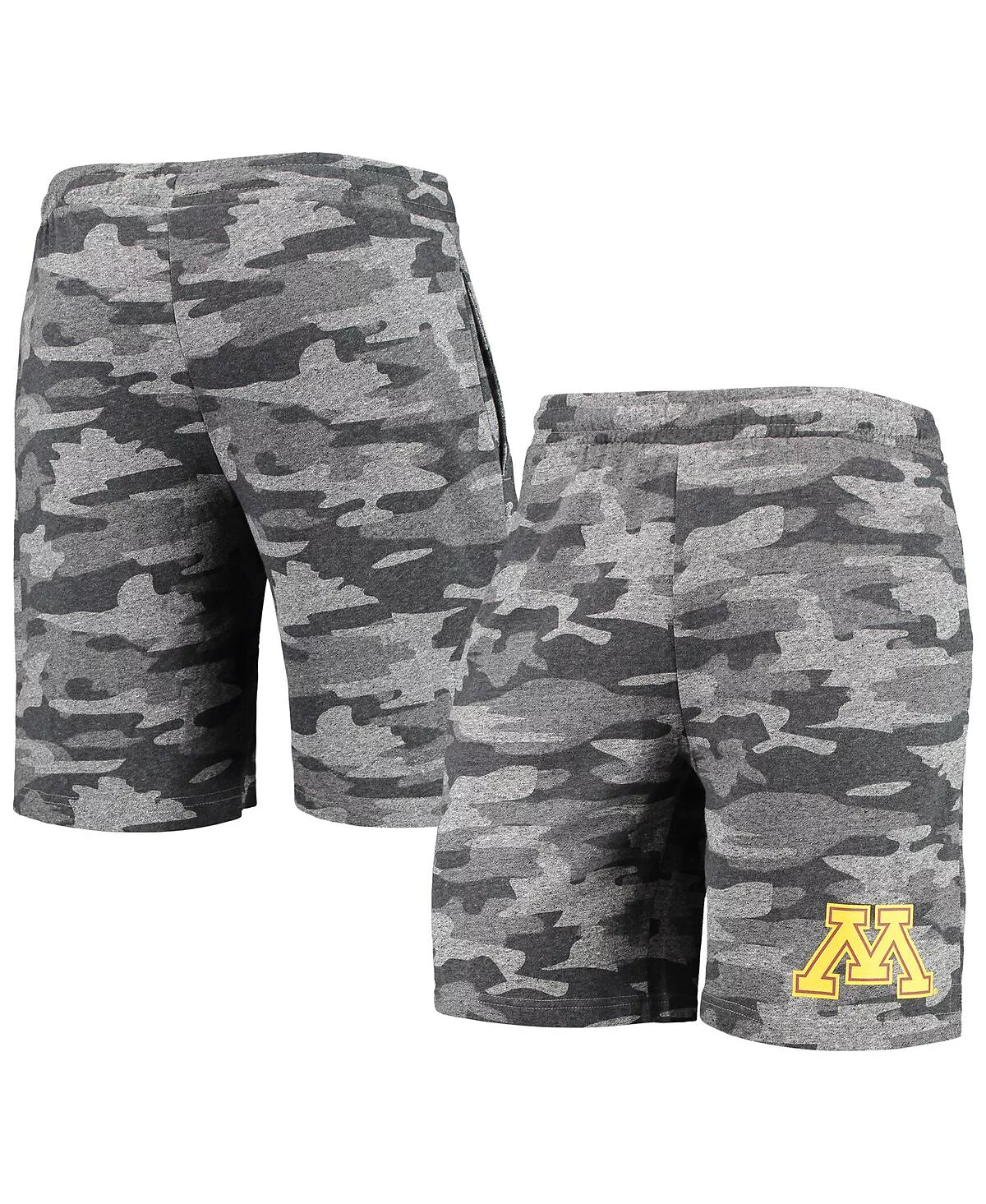 Men's Concepts Sport Charcoal, Gray Minnesota Golden Gophers Camo Backup Terry Jam Lounge Shorts