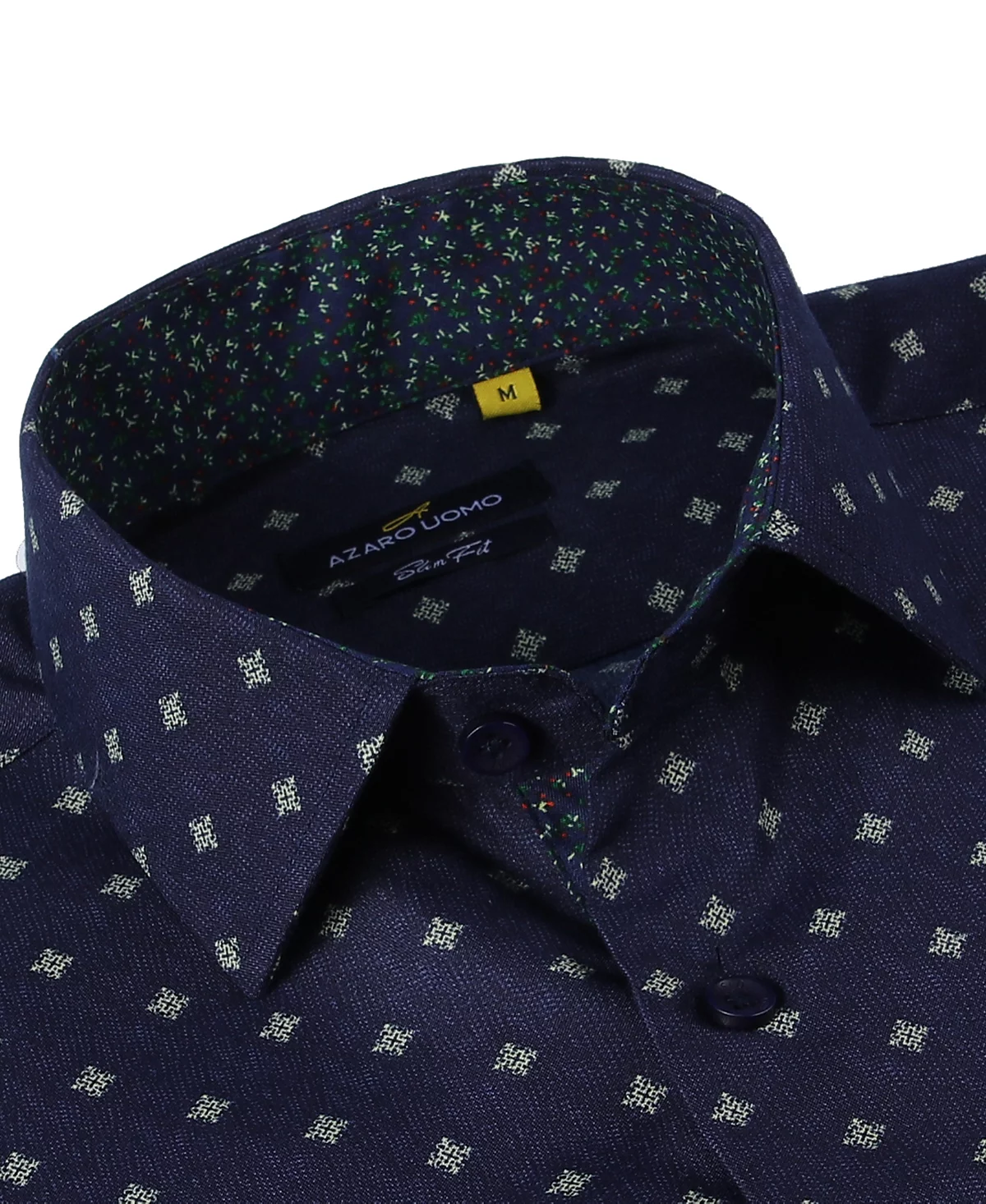 Men's Business Geometric Long Sleeve Button Down Shirt