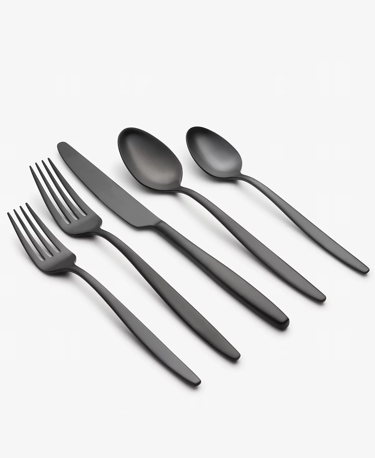 Cambridge Silversmiths Nylah Black Satin Flatware Set, 20 Piece