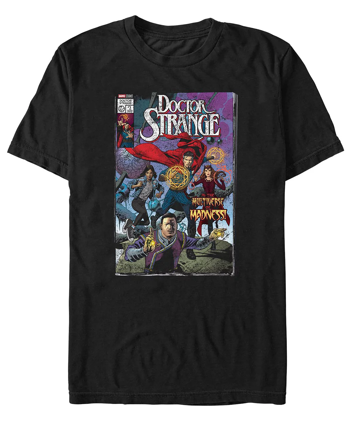 Mens Marvel Film Doctor Strange Movie 2 Comic Cover Short Sleeve T-shirt 4790₽