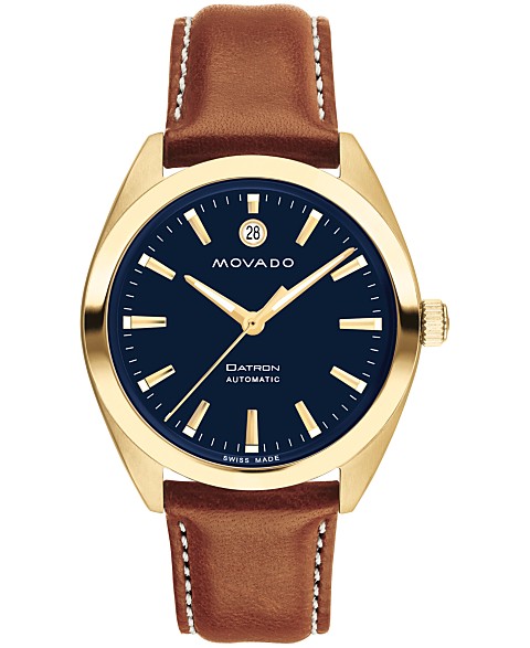  Мужские часы Heritage Datron Swiss Automatic Cognac с ремешком из натуральной кожи 40 мм brown