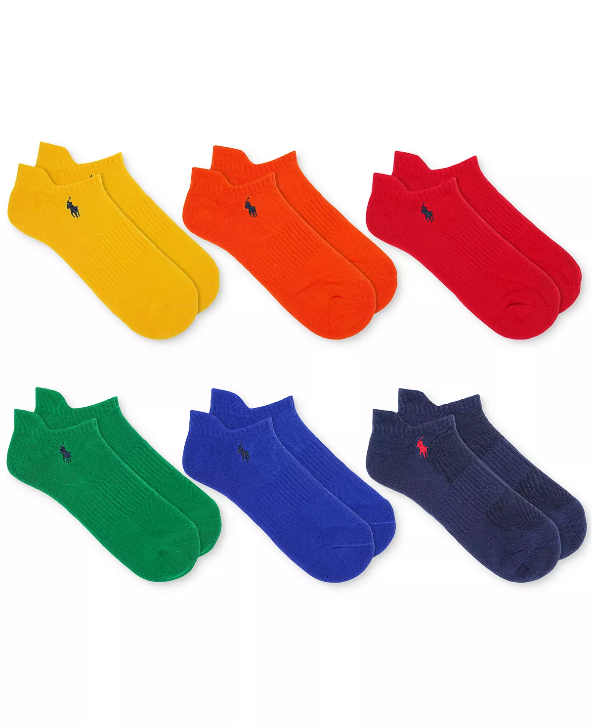  Мужские носки 6-Pk. Яркие носки с глубоким вырезом Performance