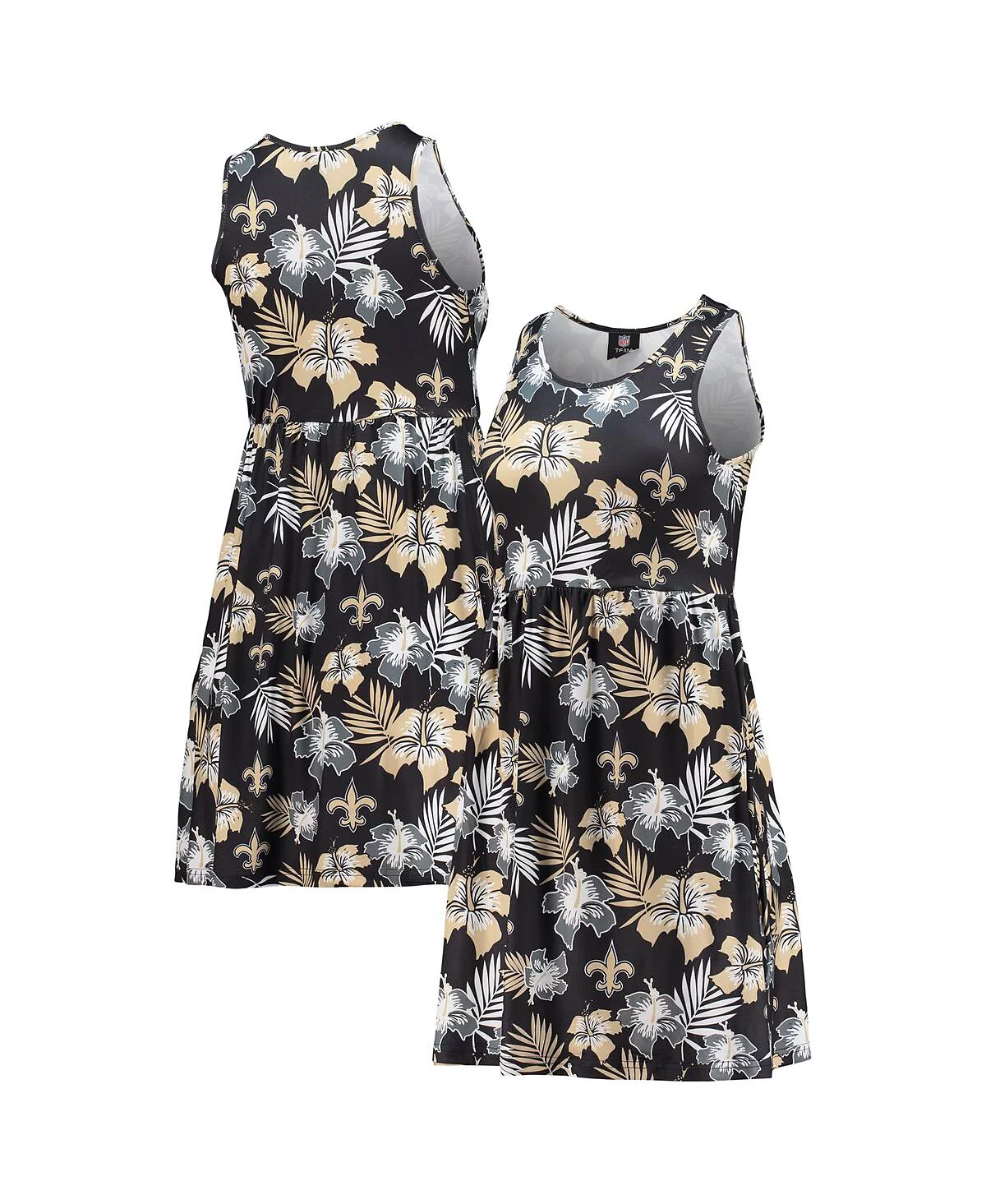 Womens FOCO Black New Orleans Saints Floral Sundress 7790₽