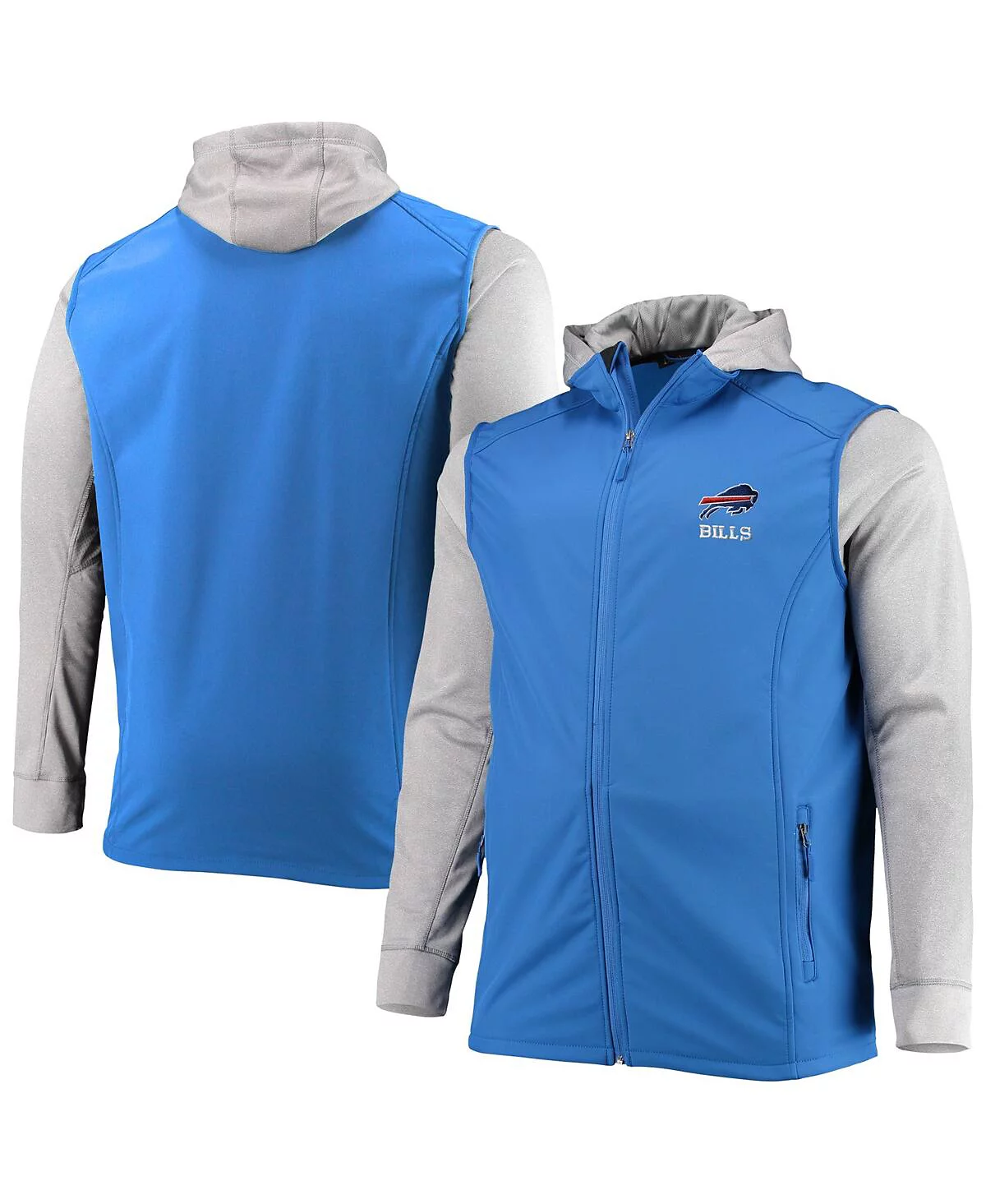 Mens Dunbrooke Royal and Gray Buffalo Bills Big and Tall Alpha Full-Zip Hoodie Jacket 10690₽
