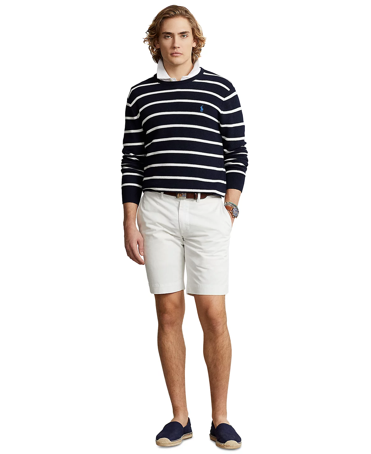 Мужские эластичные шорты Polo Ralph Lauren Slim Fit длиной 9-1/2 дюйма