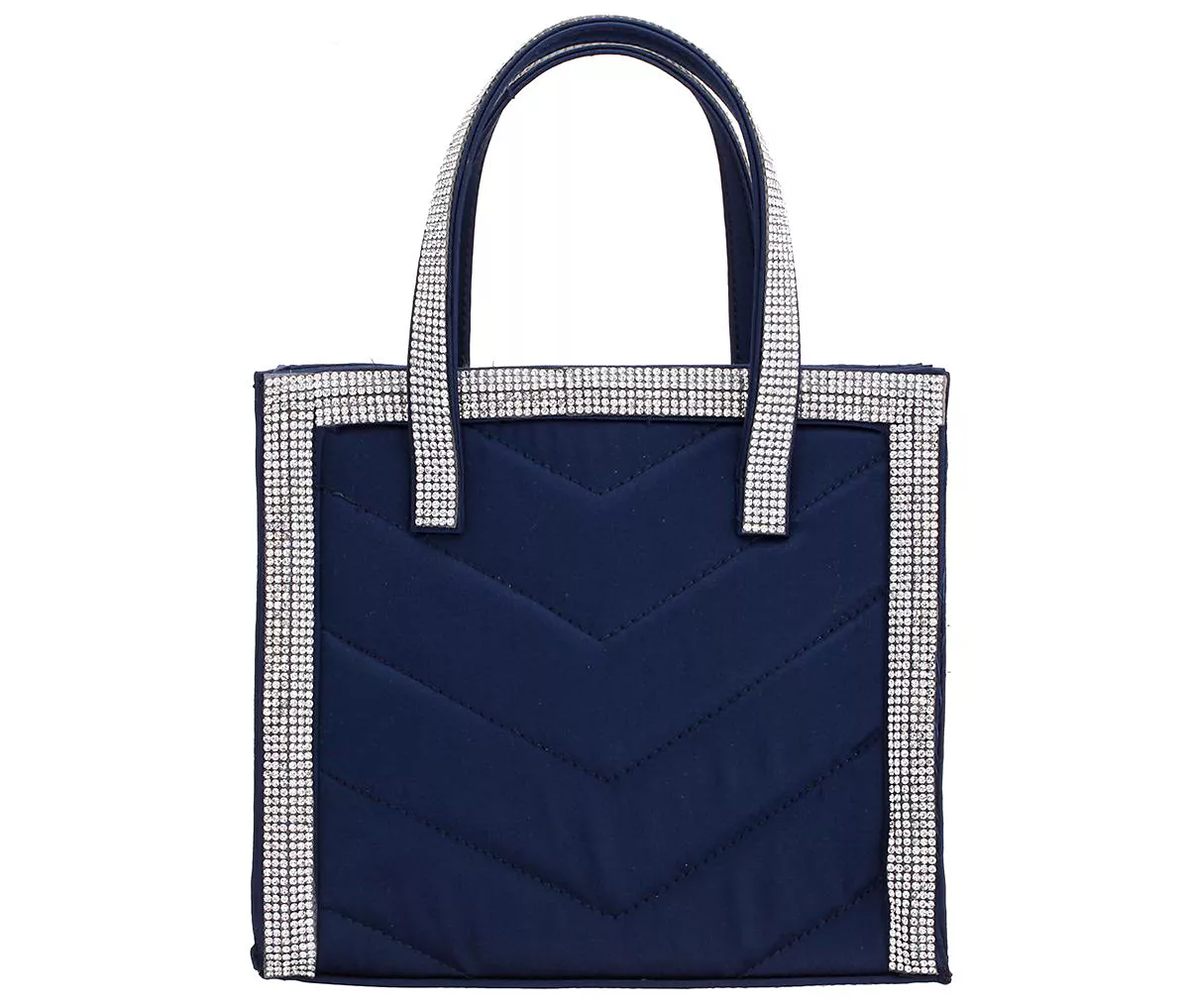 Женская стеганая сумка в стиле шеврон с отделкой кристаллами 11190₽