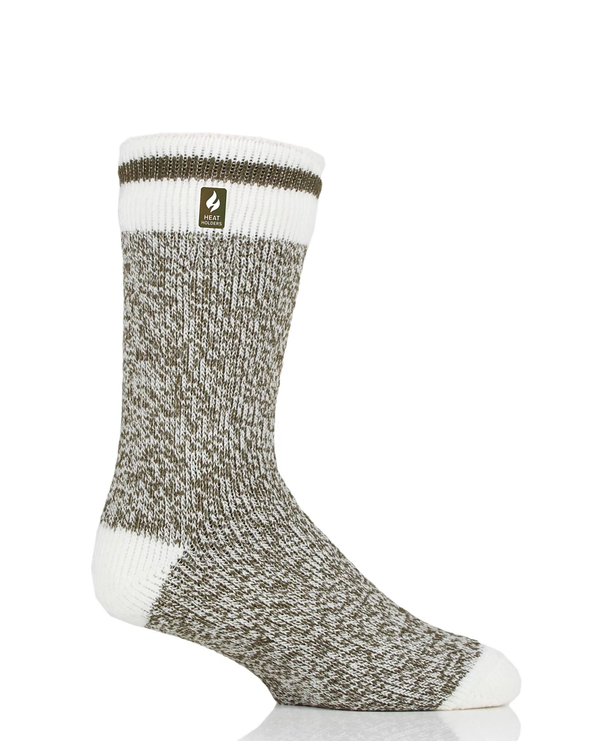 Heat Holders Mens Jeffrey Cream Block Twist Crew Sock 4390₽