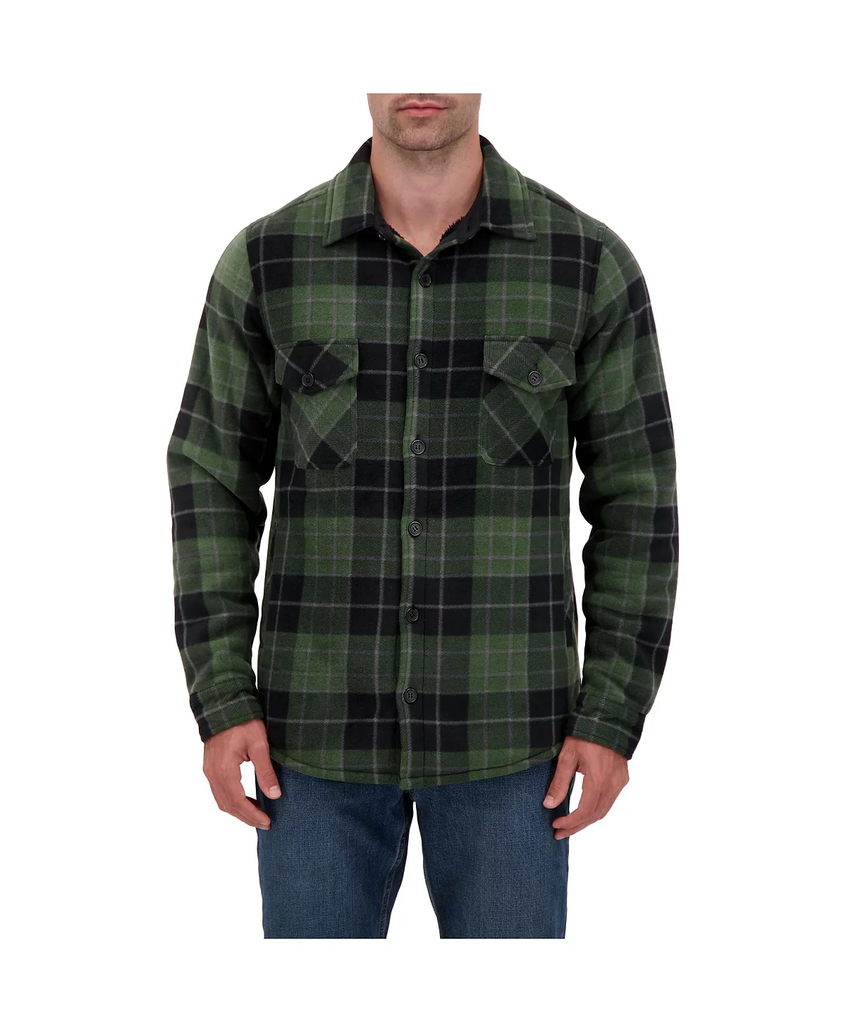 Heat Holders Mens Jax Long Sleeve Plaid Shirt Jacket 15190₽