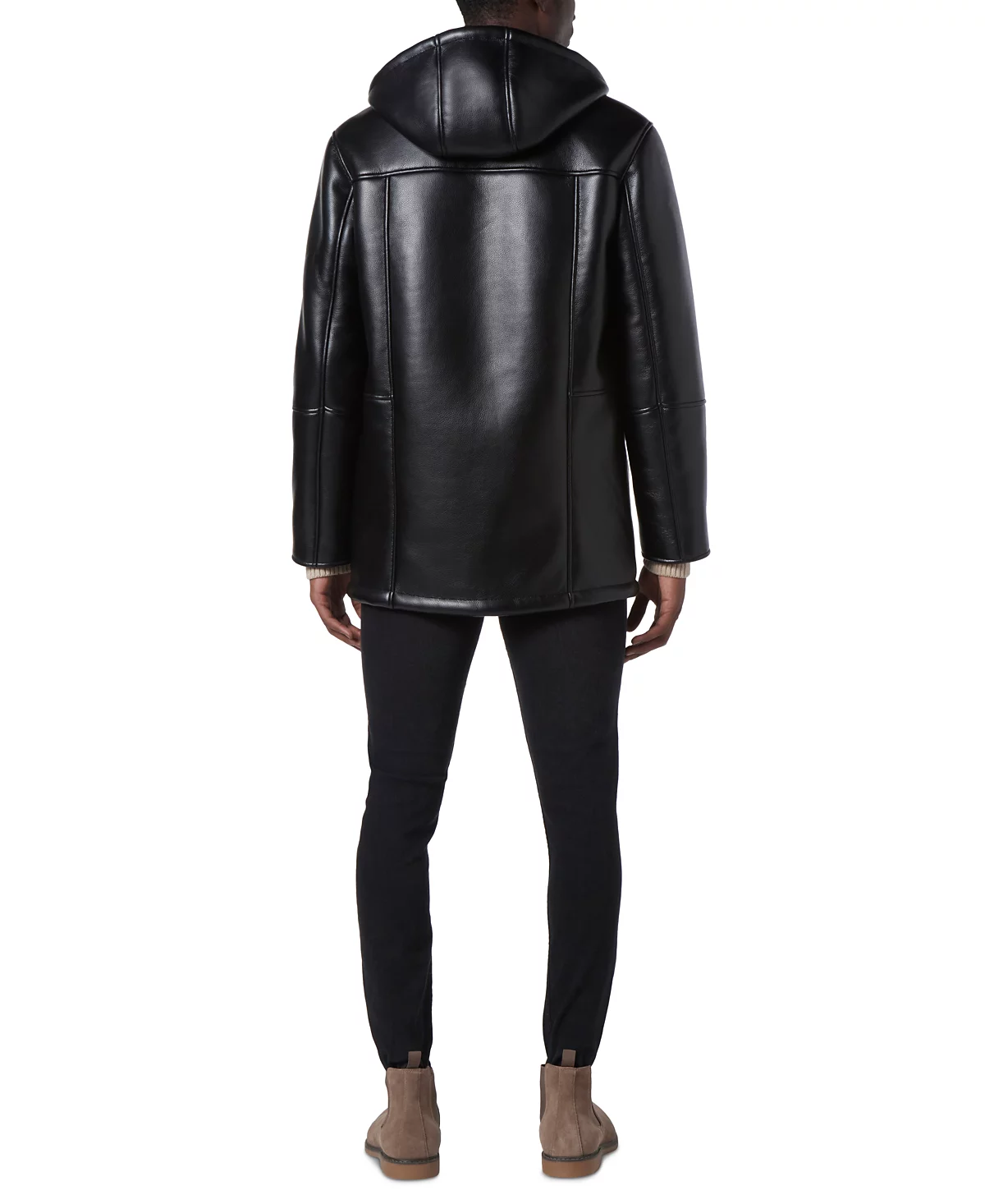 Marc New York Men's Donohue Faux Leather Fleece-Lined Parka Jacket