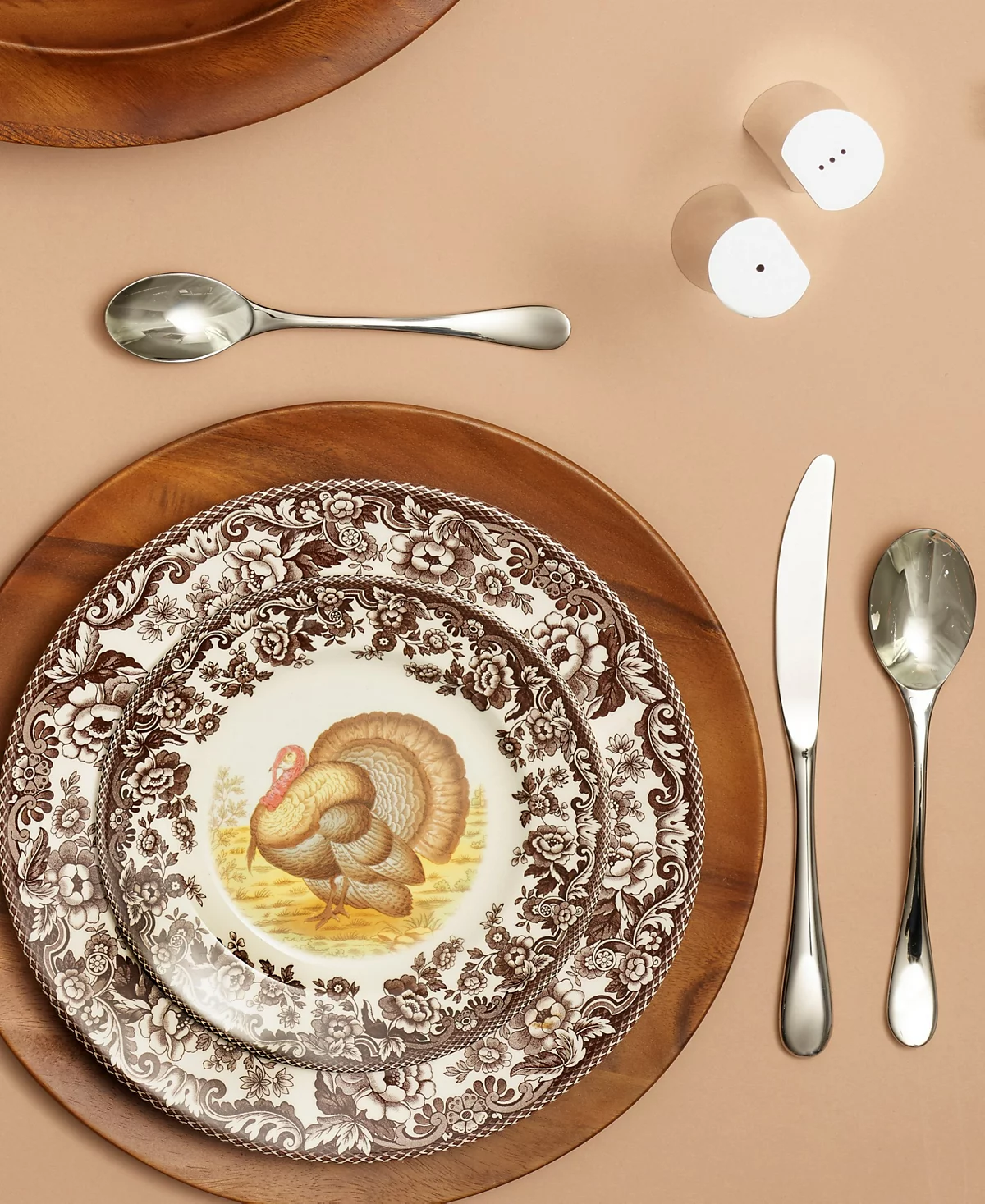 Spode Woodland Turkey Salad Plates Set of 4 26590₽