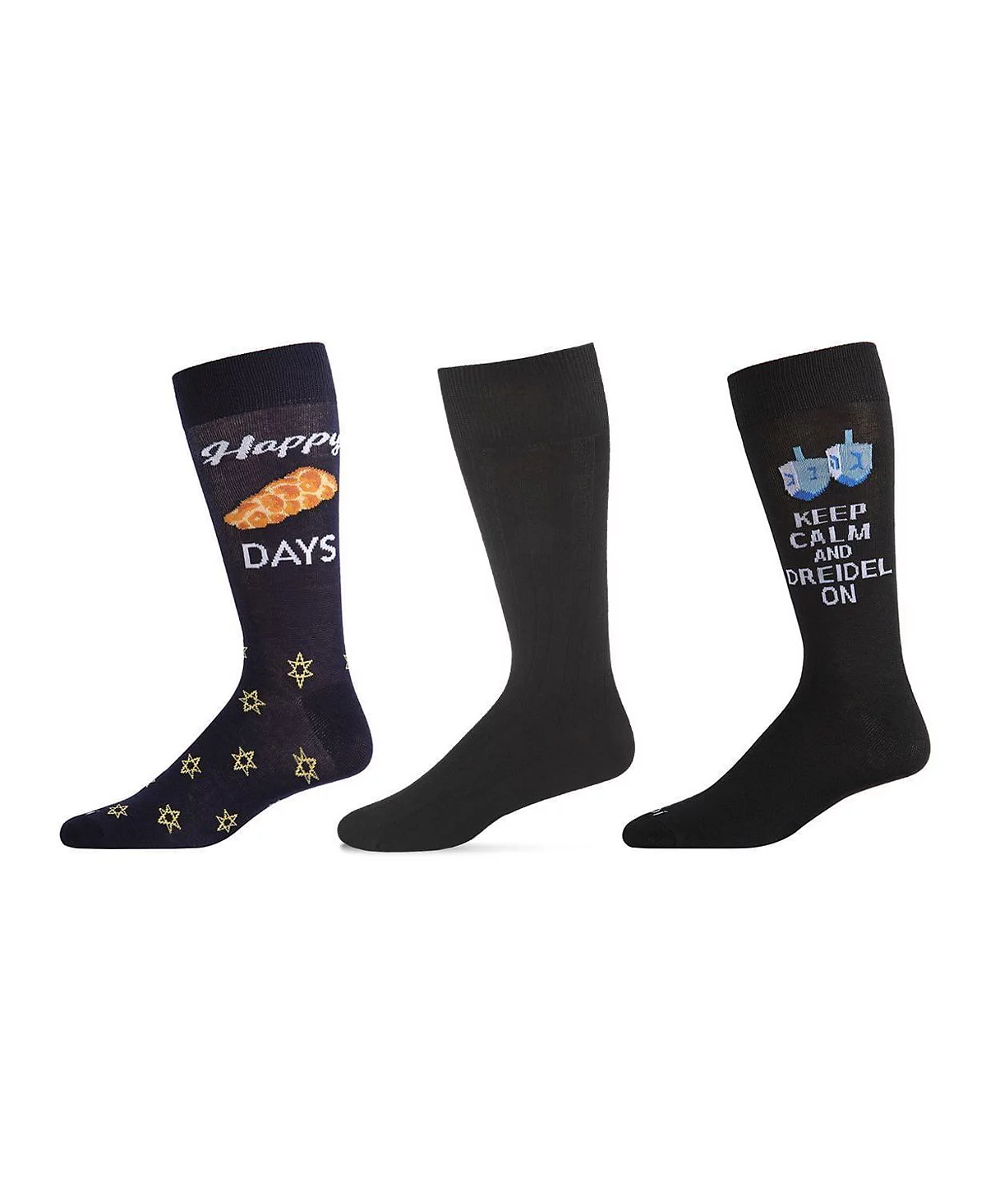 MeMoi Mens Hanukkah Assortment Socks Pack of 3 5190₽