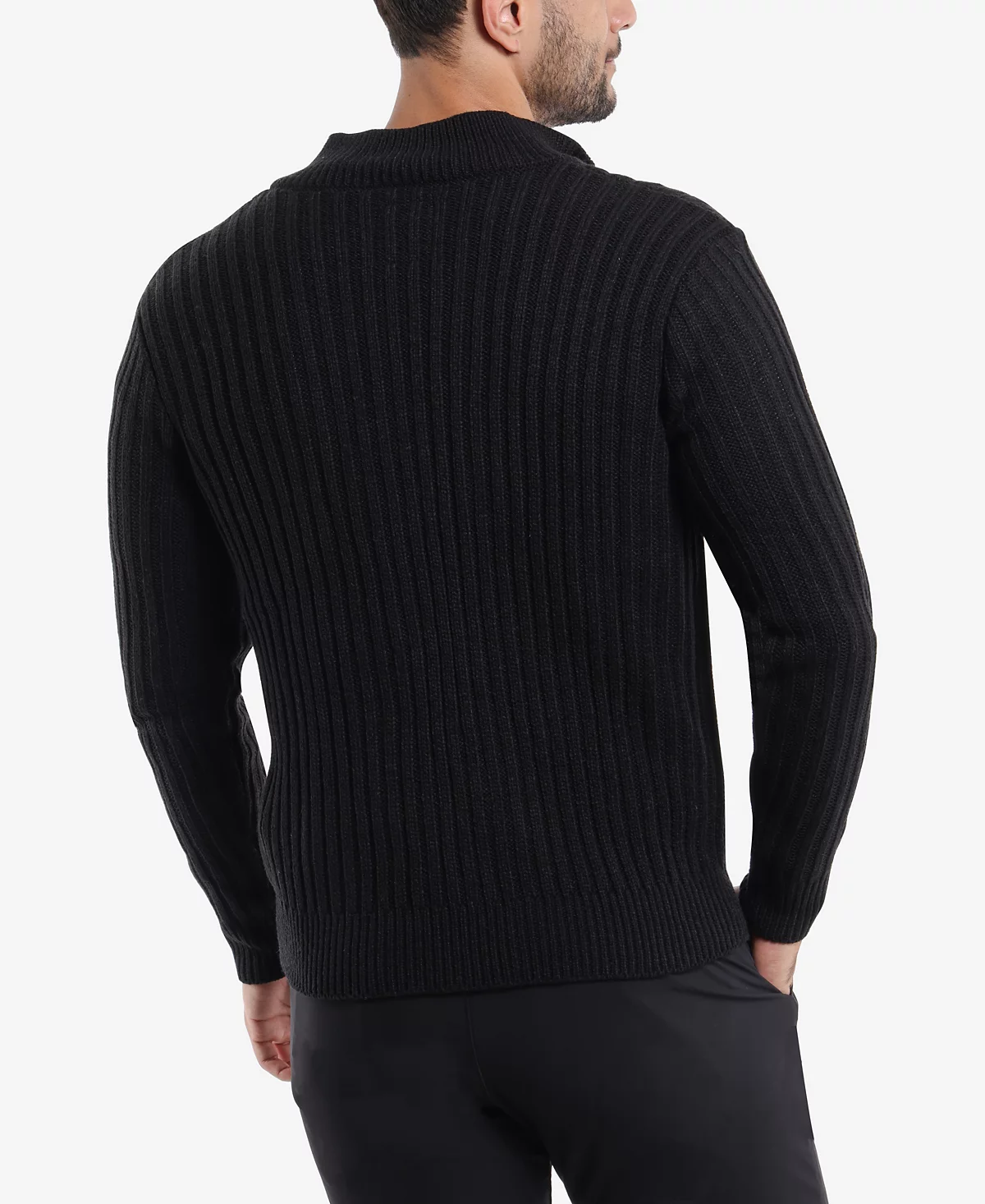 X-Ray Mens Button Up Stand Collar Ribbed Knit Cardigan Sweater 12890₽