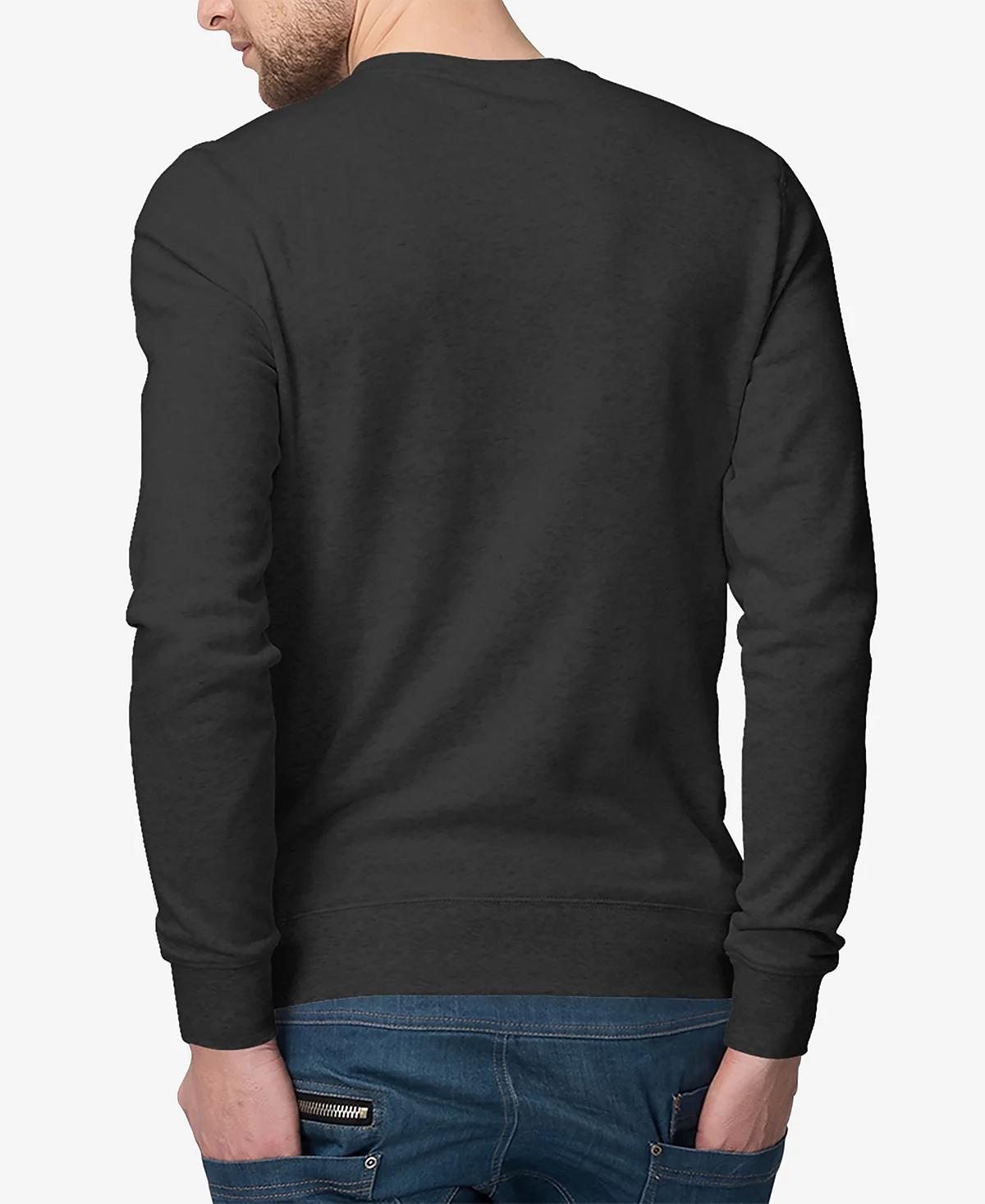 LA Pop Art Mens Peace Love Dogs Word Art Crew Neck Sweatshirt 5290₽