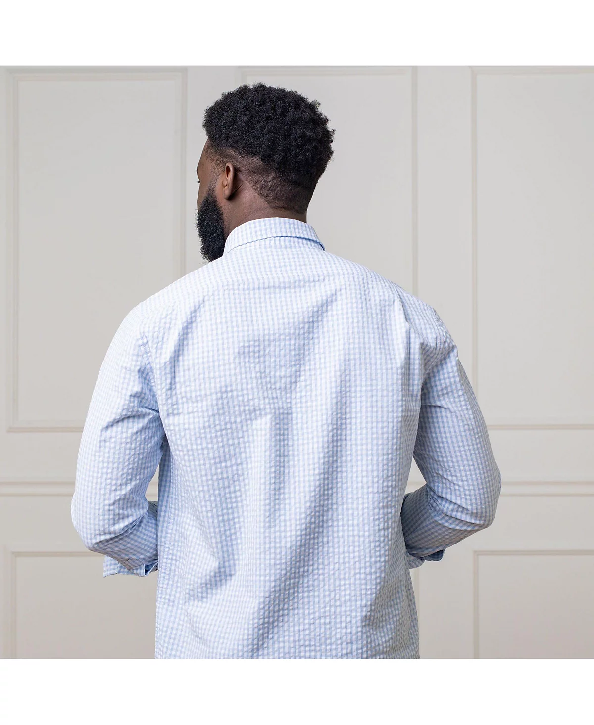 Hope - Henry Mens Organic Cotton Seersucker Button Down Shirt 8690₽