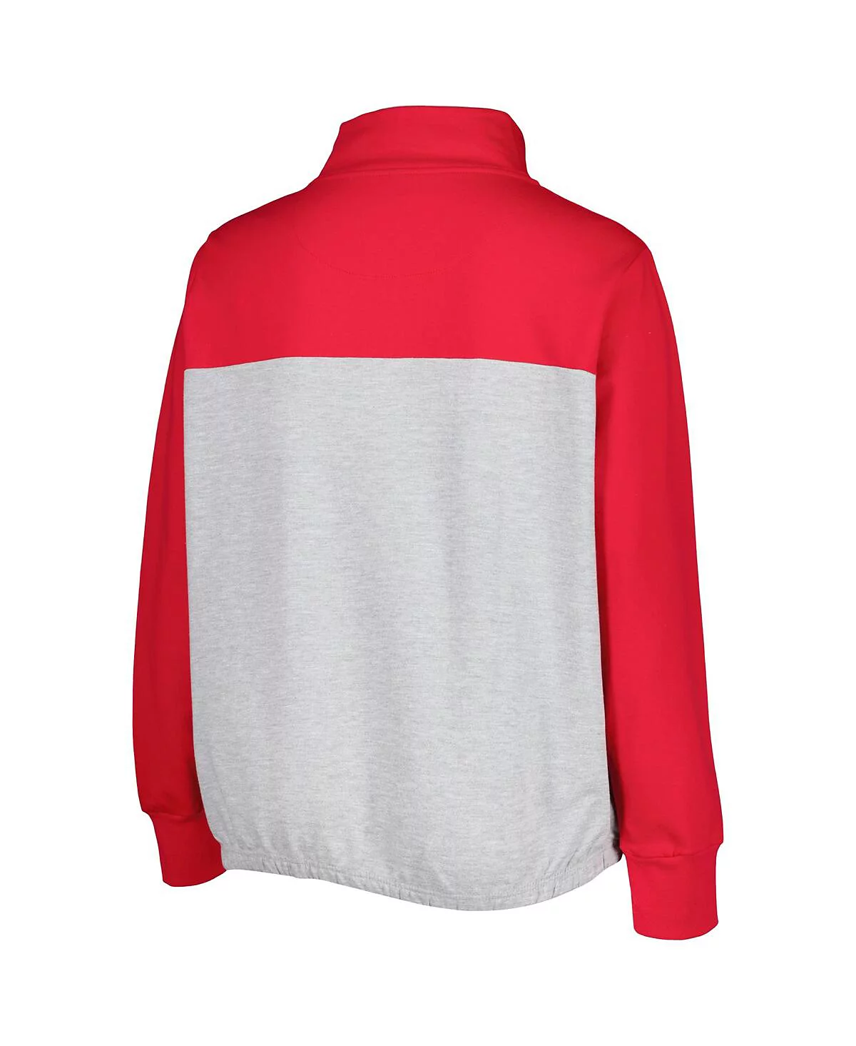 Womens Heather Gray Scarlet Ohio State Buckeyes Plus Size Sideline to Sideline Quarter-Zip Top 9090₽