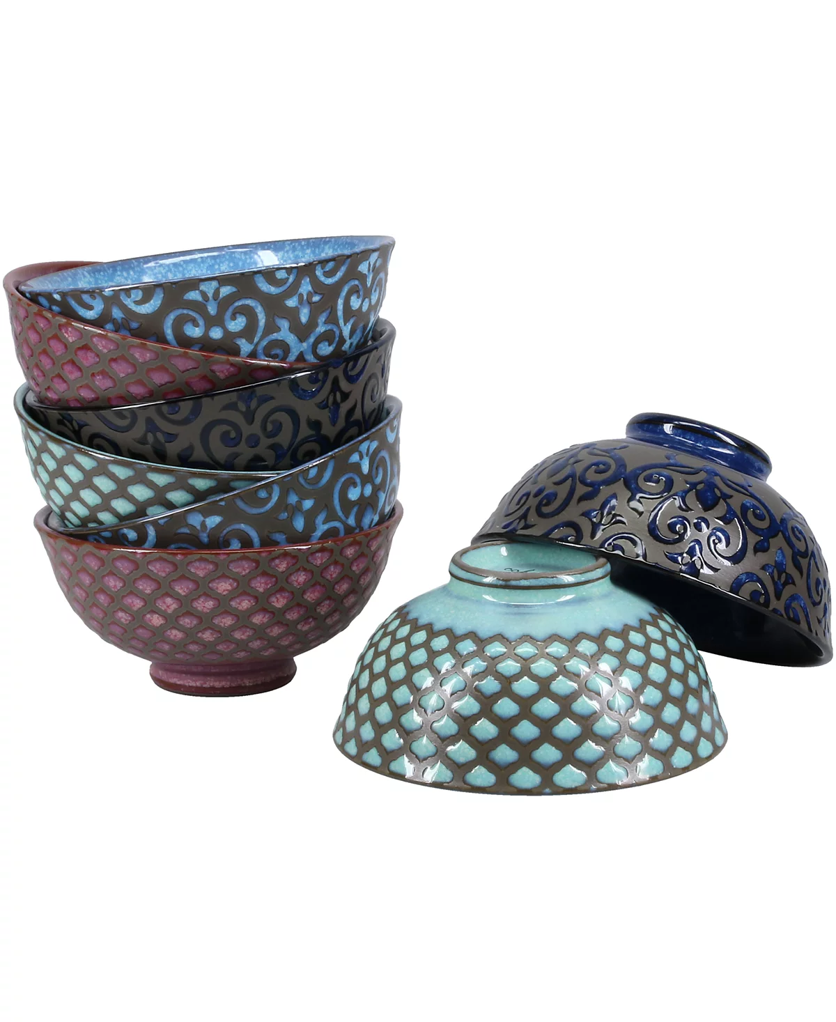 BIA Cordon Bleu Set of Eight Ooh La La Arabella Bowls, 10 oz