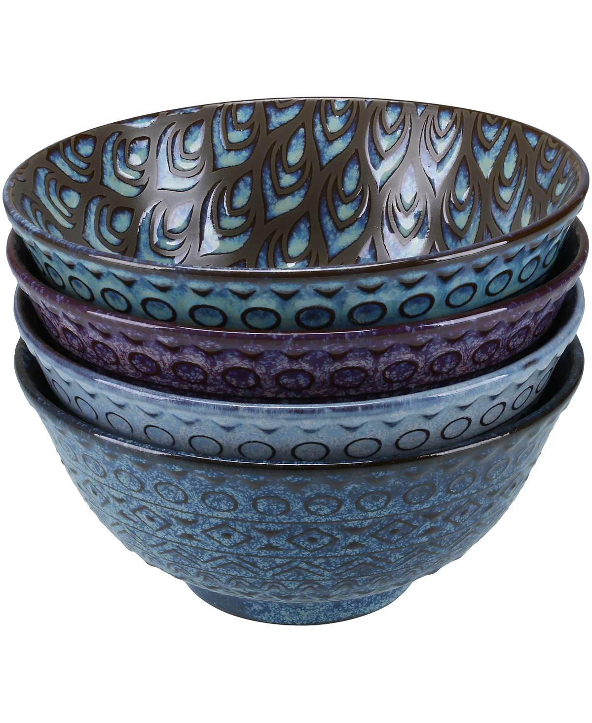 BIA Cordon Bleu Set of Four Ooh La La Terrin Assorted Bowls, 24 oz