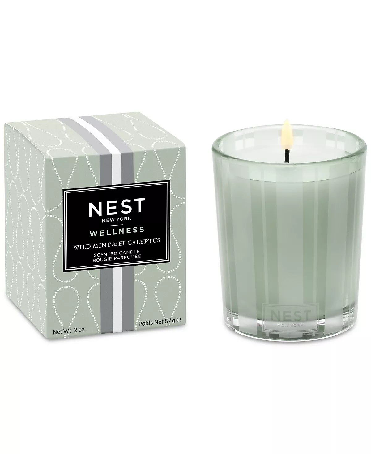 Обетная свеча из дикой мяты и эвкалипта, 2 унции.