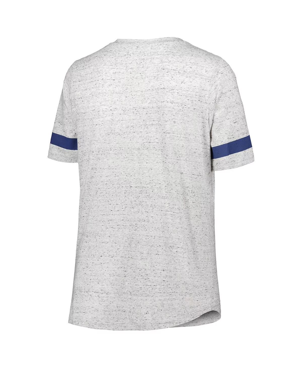 Women's Heather Gray Los Angeles Chargers Plus Size Lace-Up V-Neck T-shirt