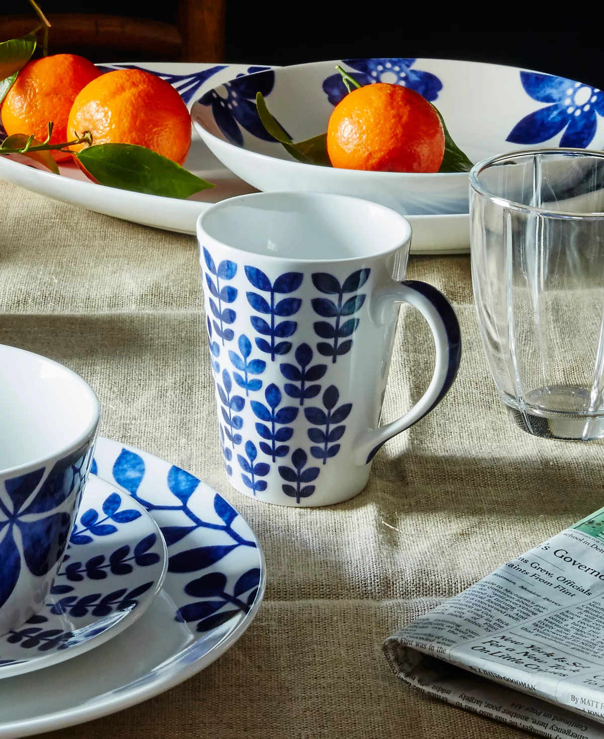 Noritake Sandefjord Set of 4 Mugs, 13 Oz.