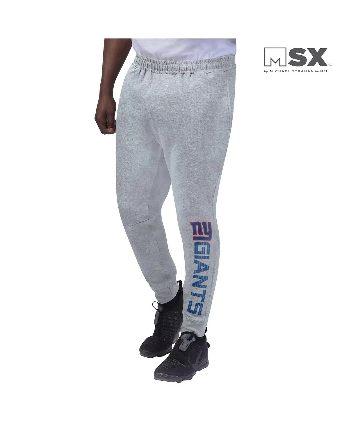 Mens MSX by Michael Strahan Heathered Gray New York Giants Jogger Pants 11990₽