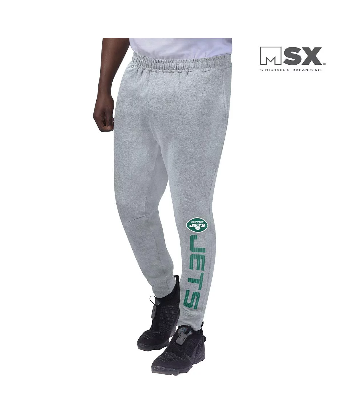 Mens MSX by Michael Strahan Heathered Gray New York Jets Jogger Pants 11990₽