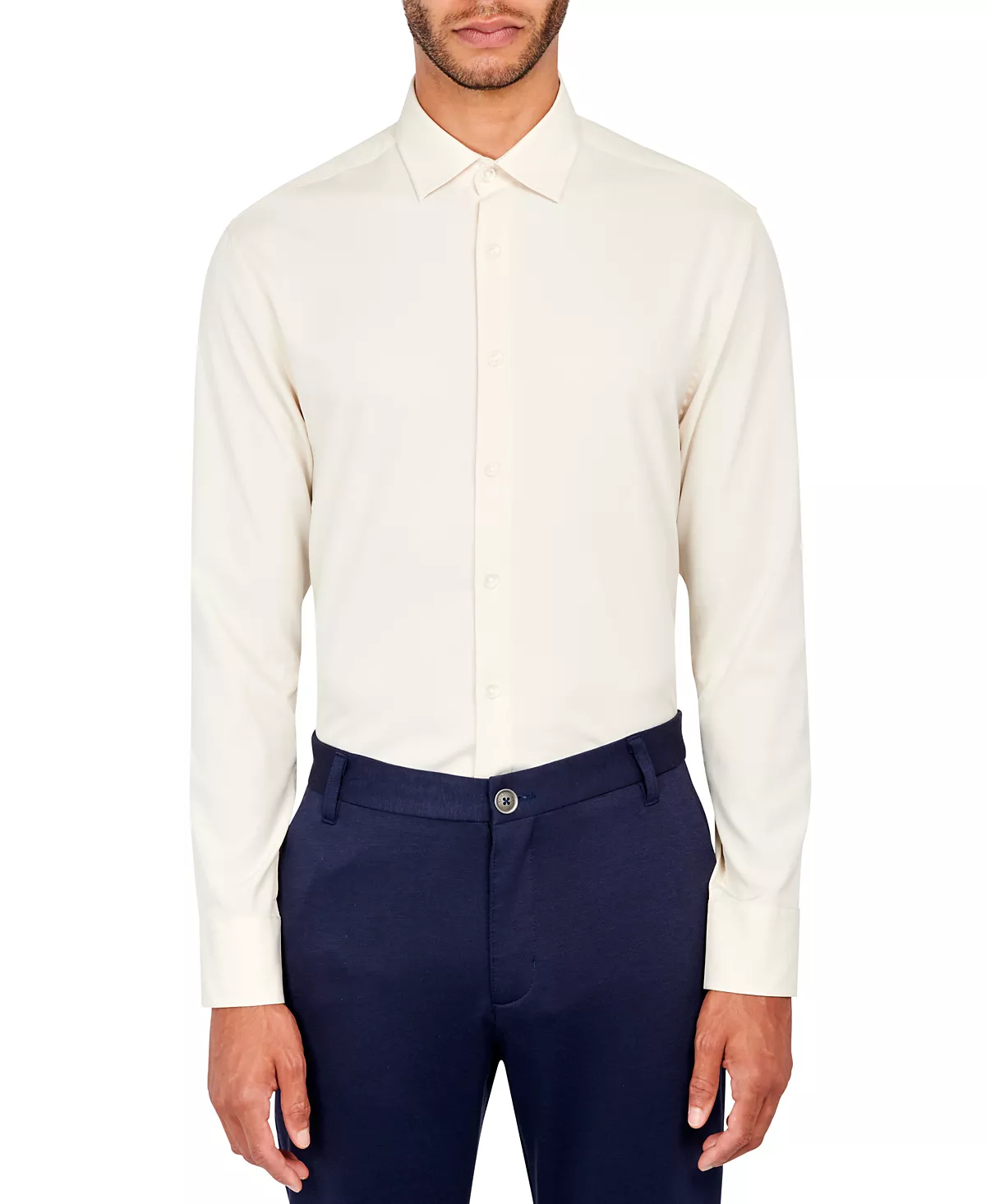 Сплошной стрейч производительности церемонии мужская комфортное охлаждение рубашка 7890₽