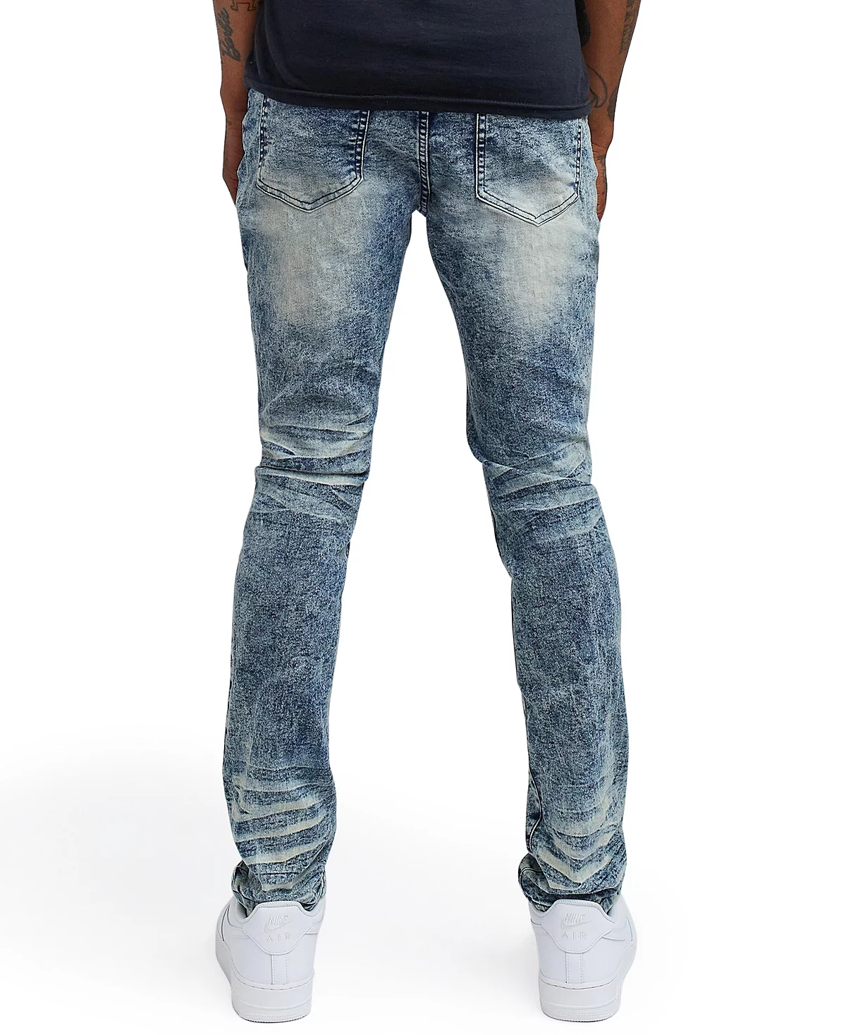 Reason Mens Big and Tall Vintage-Like Beach Skinny Denim Jeans 11190₽