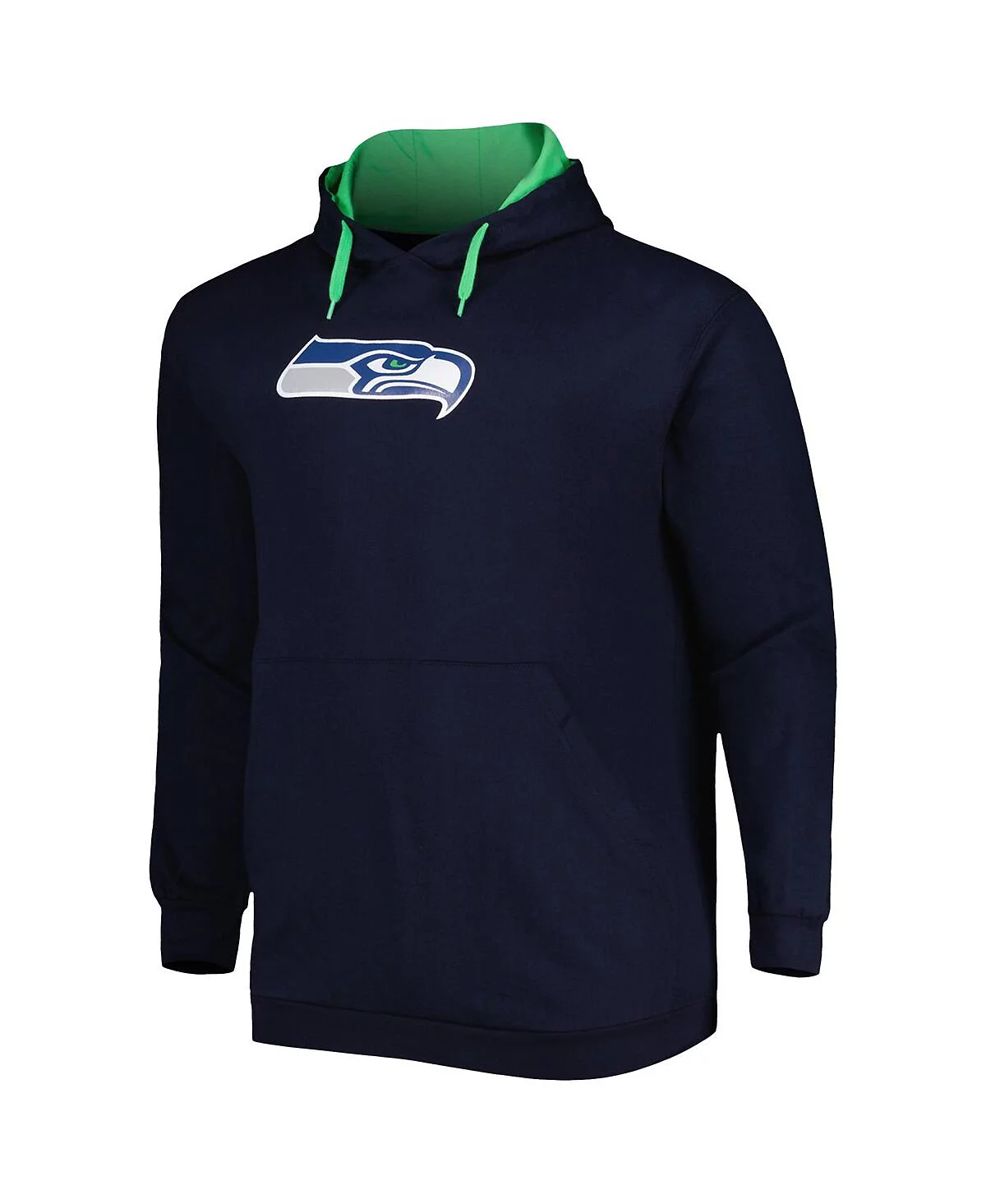 Mens College Navy Seattle Seahawks Big and Tall Logo Pullover Hoodie 11390₽