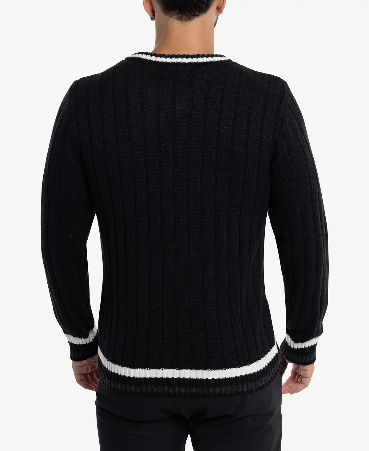 X-Ray Mens Cable Knit Tipped V-Neck Sweater 10990₽
