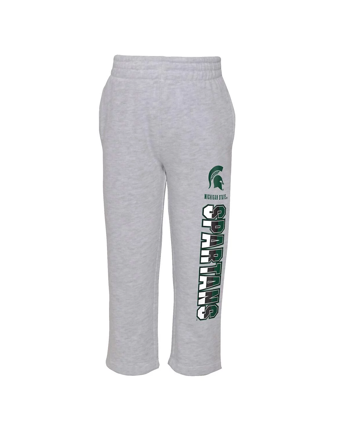 Toddler Boys Heather Gray Green Michigan State Spartans Playmaker Pullover Hoodie and Pants Set 6990₽