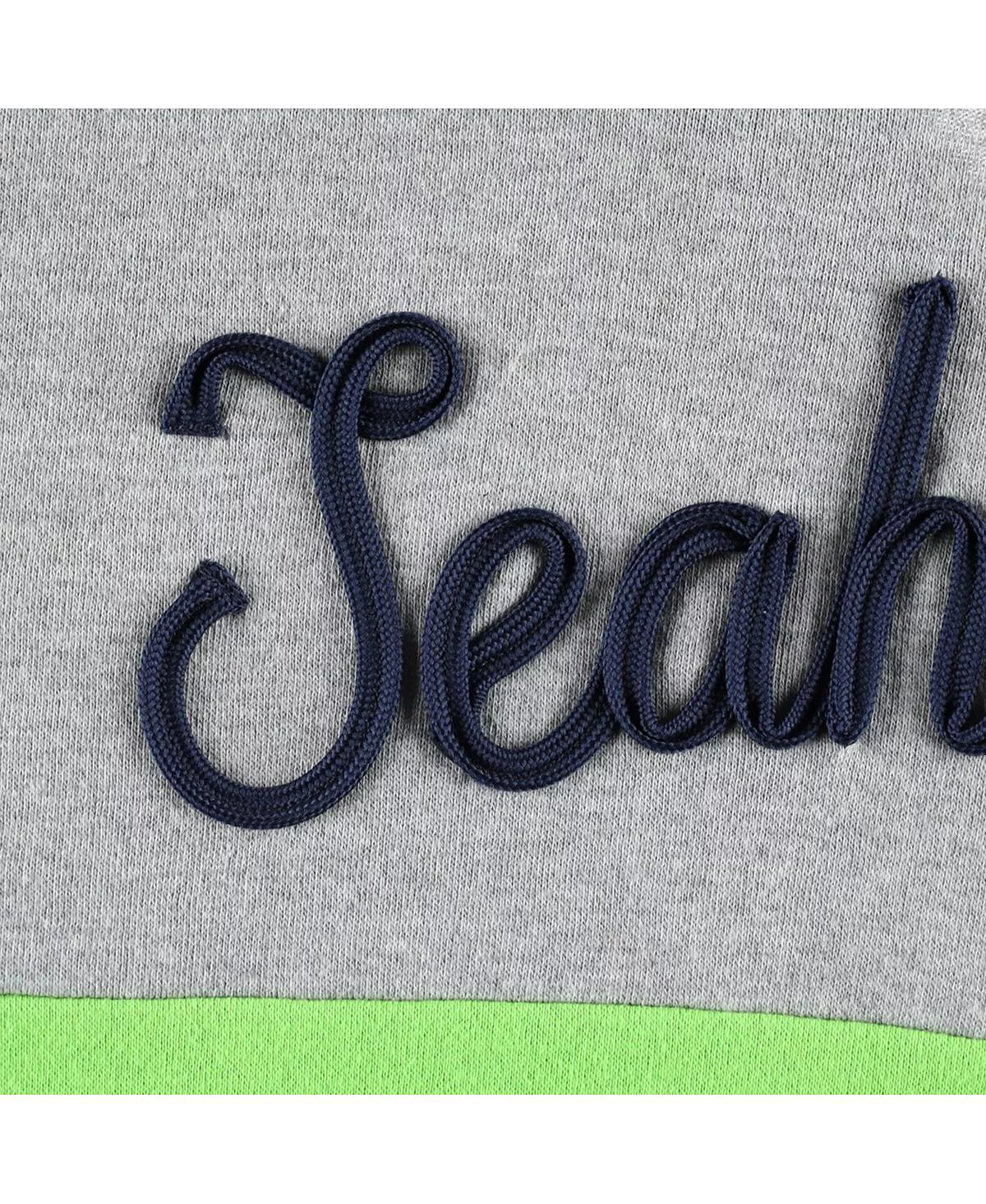 Womens Touch Heathered Gray College Navy Seattle Seahawks Outfield Deep V-Back Pullover Sweatshirt 10690₽