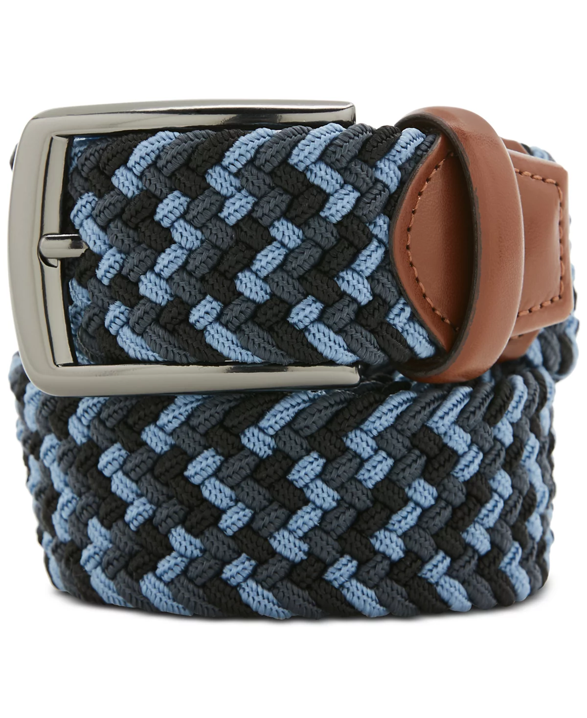 Perry Ellis Portfolio Mens Happy Blue Stretch Woven Belt 7990₽
