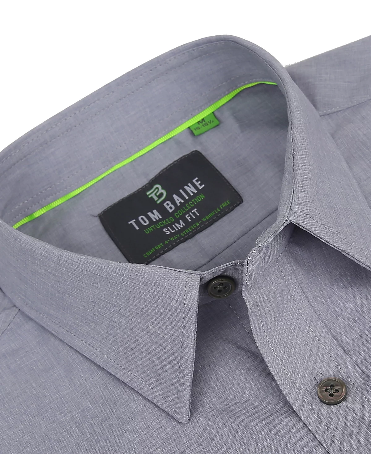 Tom Baine Mens Slim Fit Performance Long Sleeve Solid Button Down Dress Shirt 11290₽