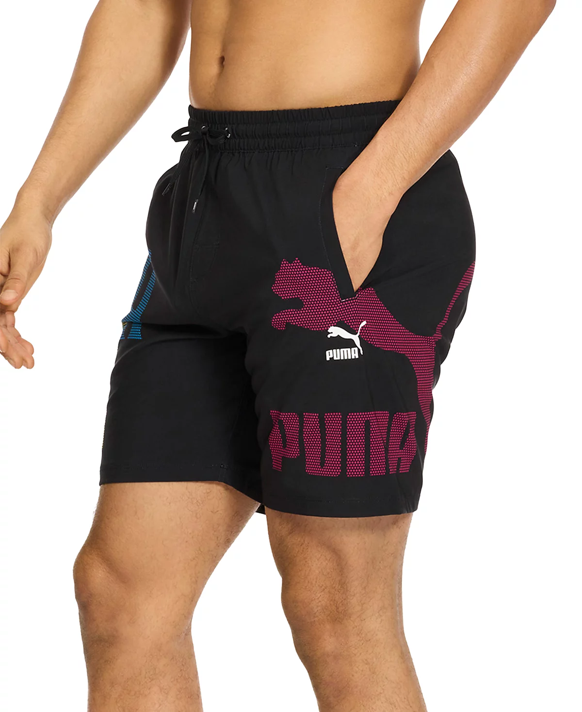 Мужские плавательные шорты с принтом логотипа Puma 7 дюймов