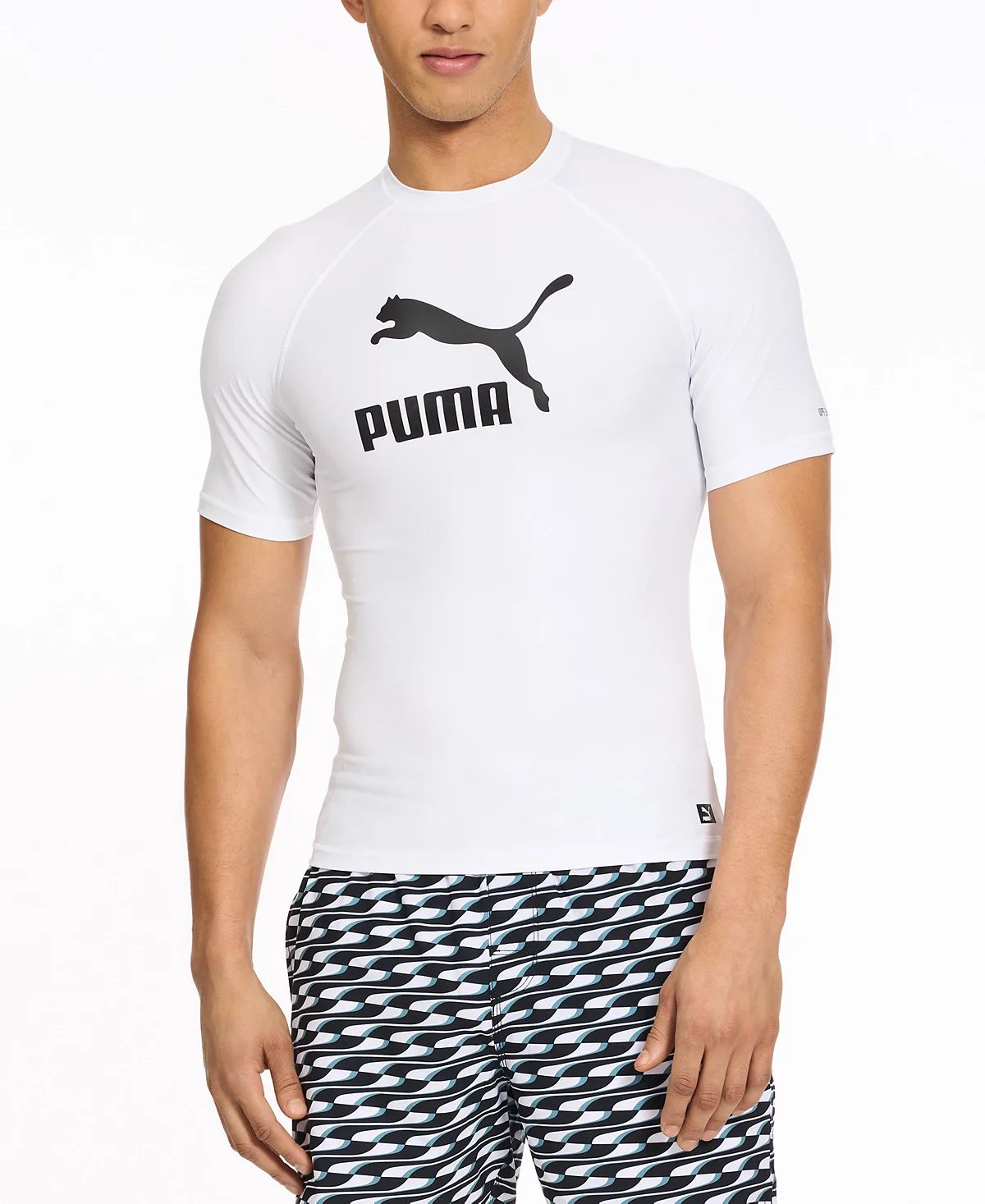 Puma Mens Archive Performance-Fit Short-Sleeve Swim Shirt 5690₽