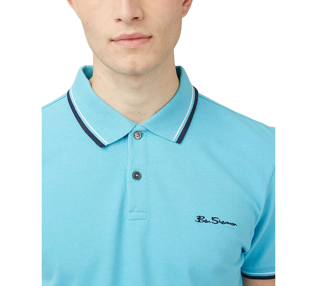 Ben Sherman Mens Signature Tipped Short-Sleeve Polo Shirt 14990₽