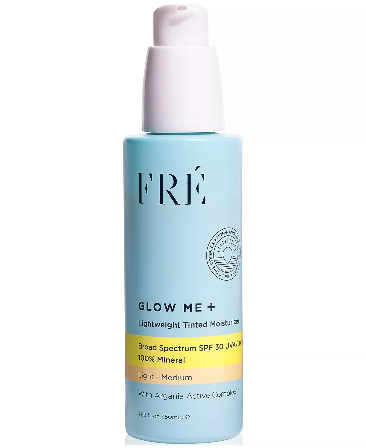 FRÉ Glow Me + Легкий тонированный увлажняющий крем SPF 30, 1,69 унции.