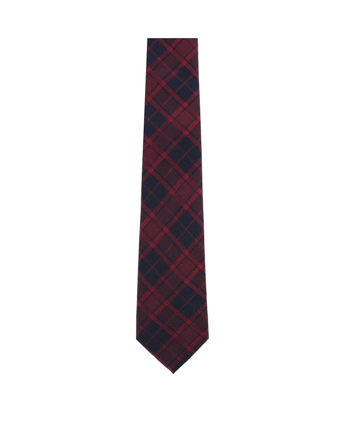 TRAFALGAR Mens Kincade Red Blackwatch Plaid Silk Necktie 11390₽