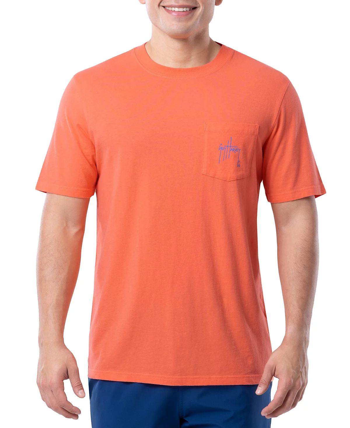 Guy Harvey Mens Short Sleeve Crewneck Graphic Pocket T-Shirt 3990₽