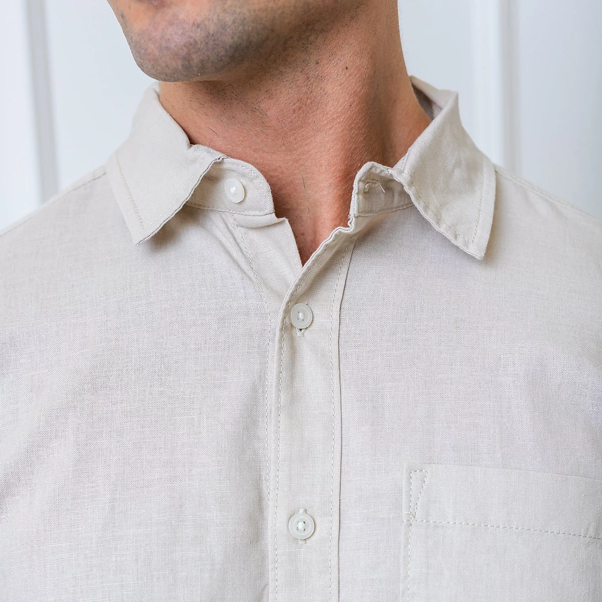 Hope - Henry Men's Long Sleeve Linen Shirt