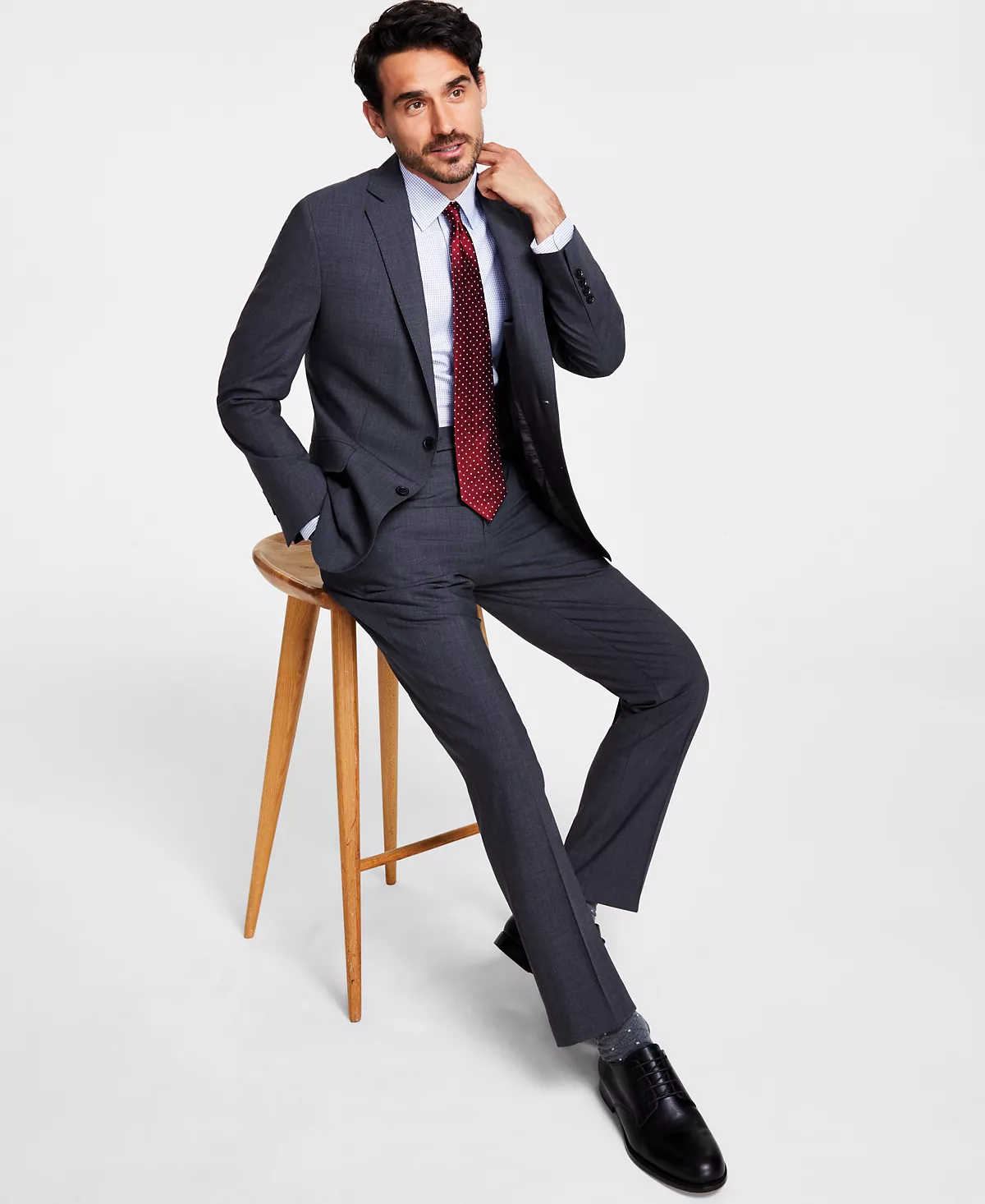 Мужской пиджак из стрейчевой полушерстяной смеси классического кроя от B by 59990₽