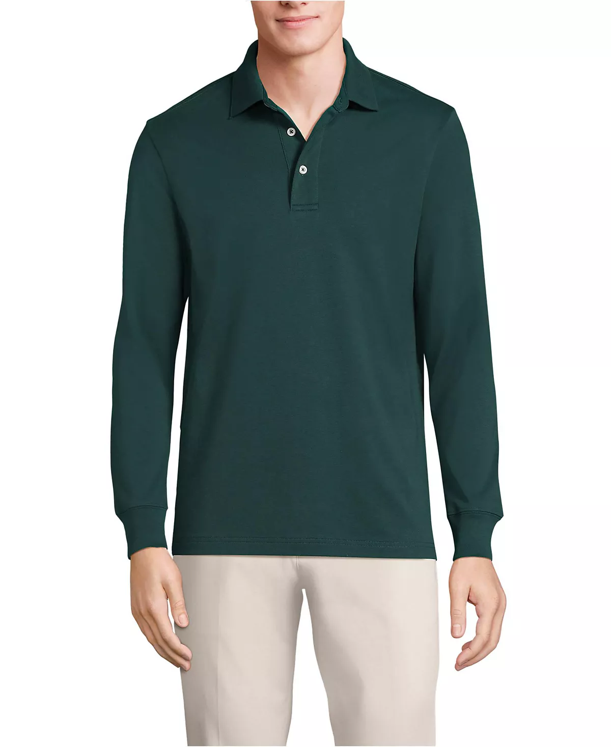 Мужская хлопчатобумажная рубашка поло Supima с длинным рукавом 9290₽