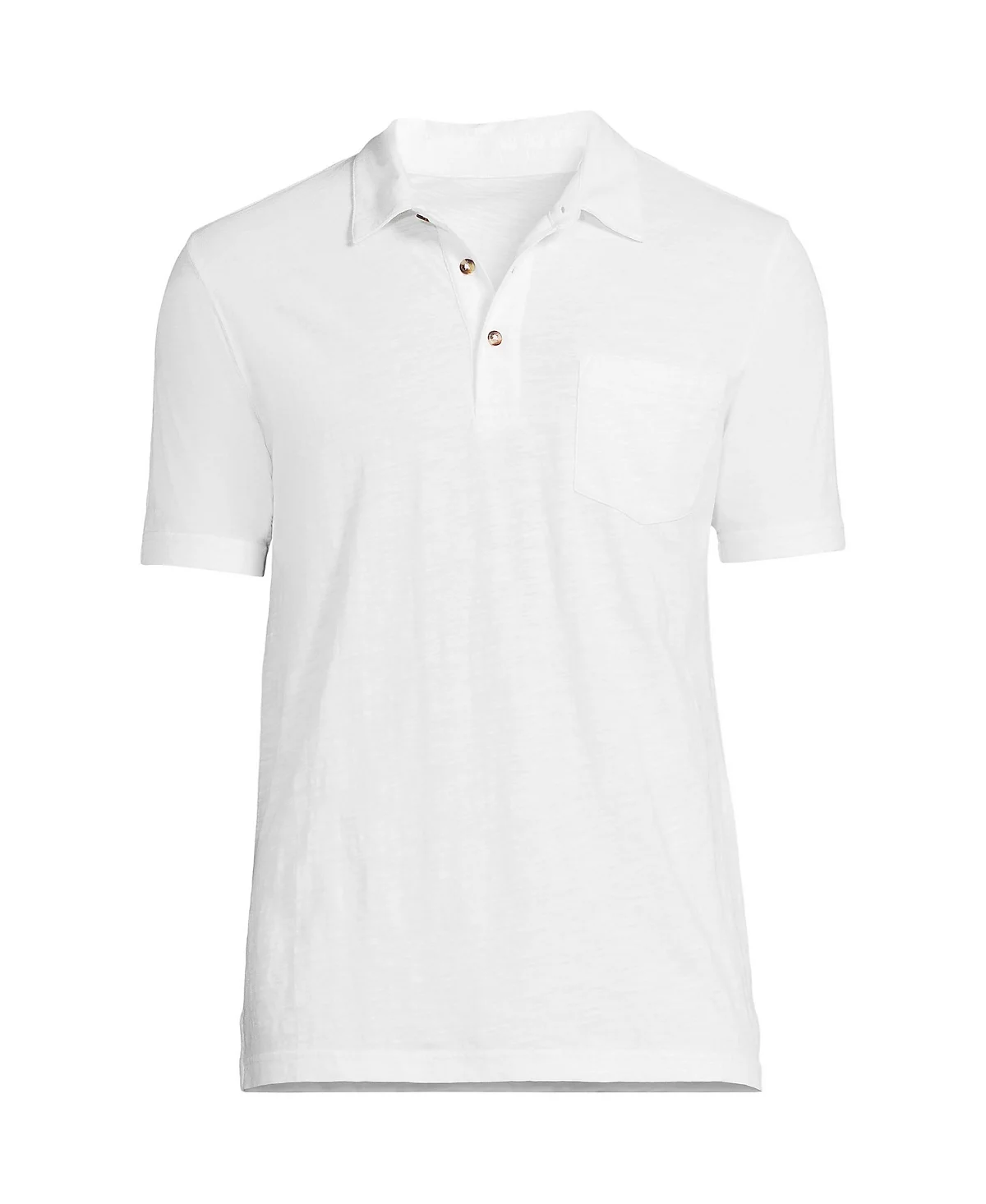 Lands End Mens Short Sleeve Slub Pocket Polo Shirt 9490₽