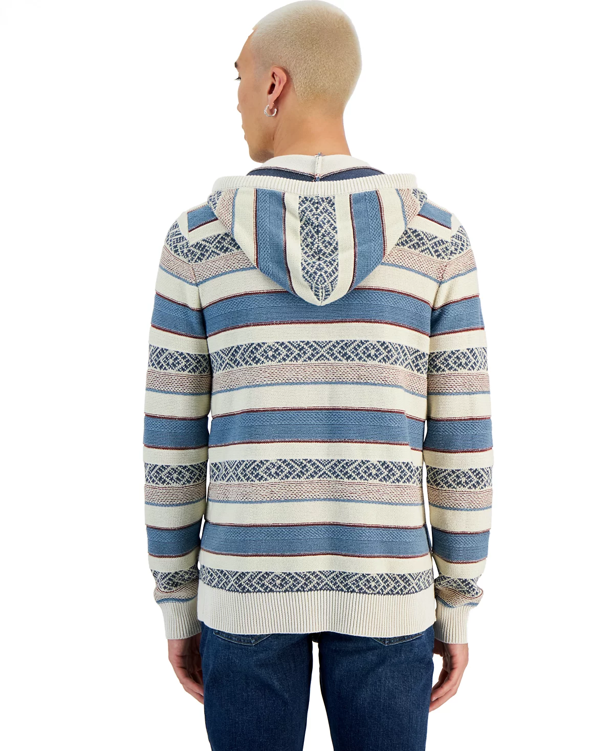 Sun Stone Mens Benji Striped Pullover Hoodie Sweater Created for Macys 5690₽